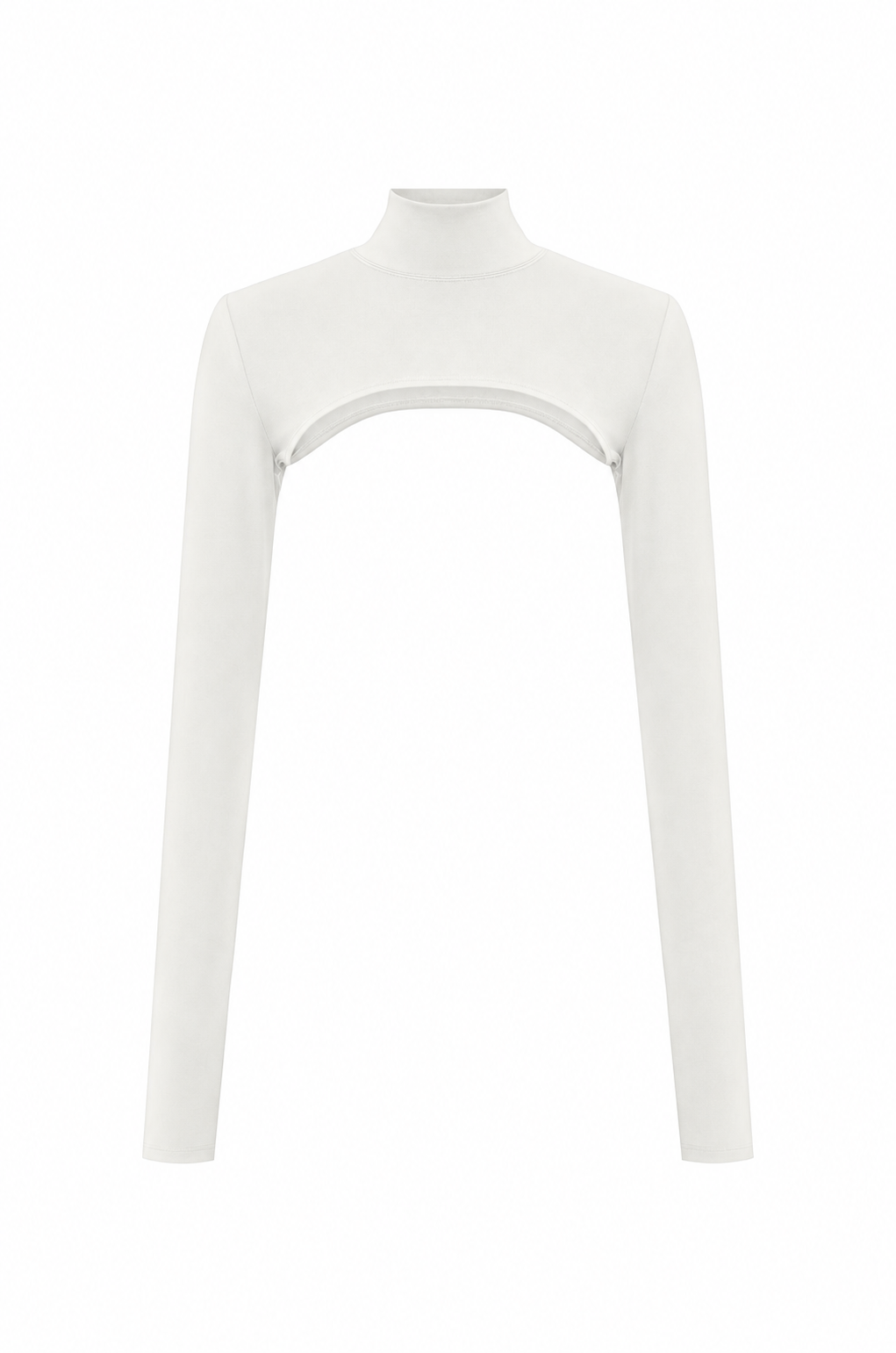 High Neck Shrug - White