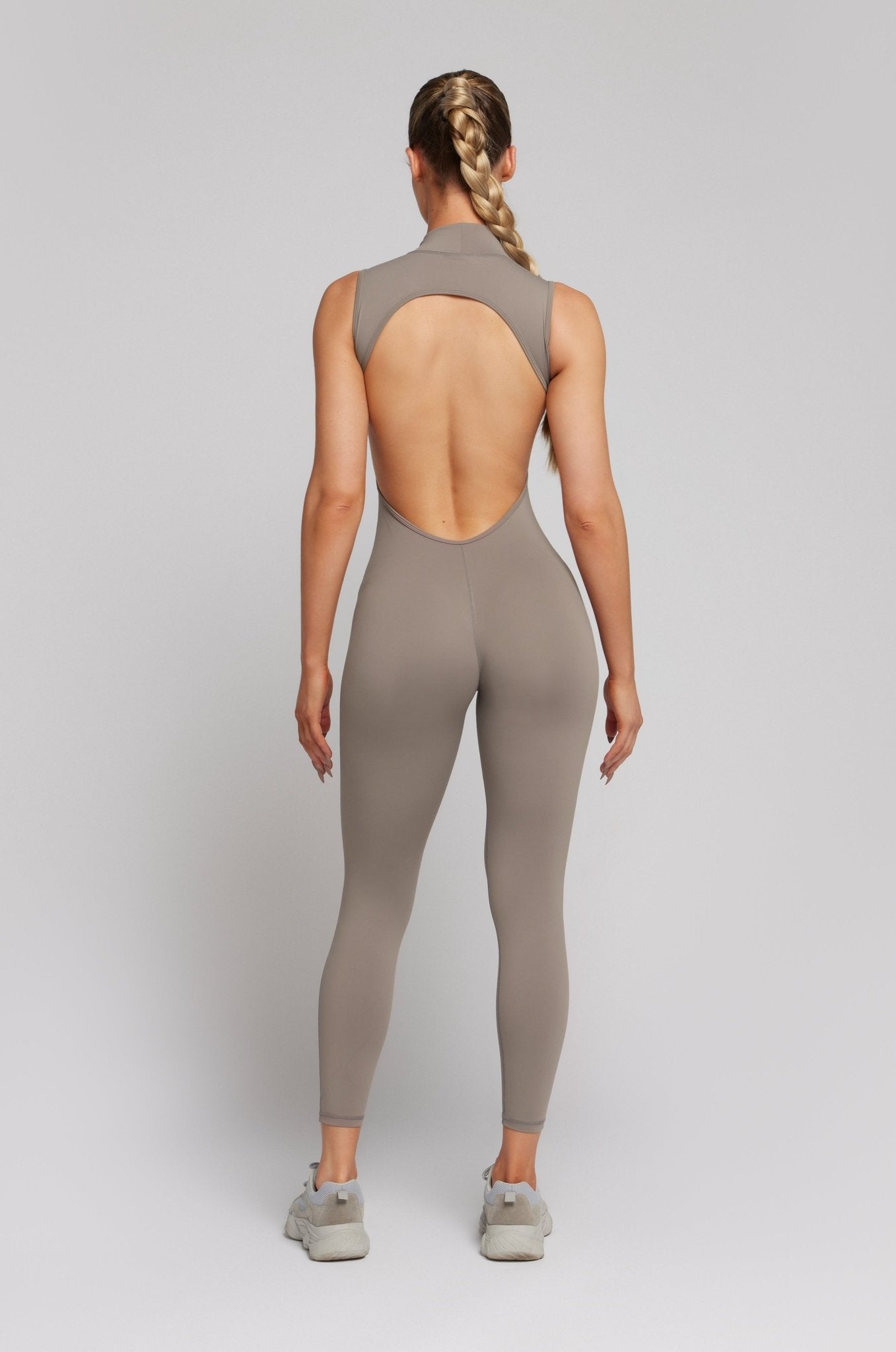 High Neck Jumpsuit - Grey