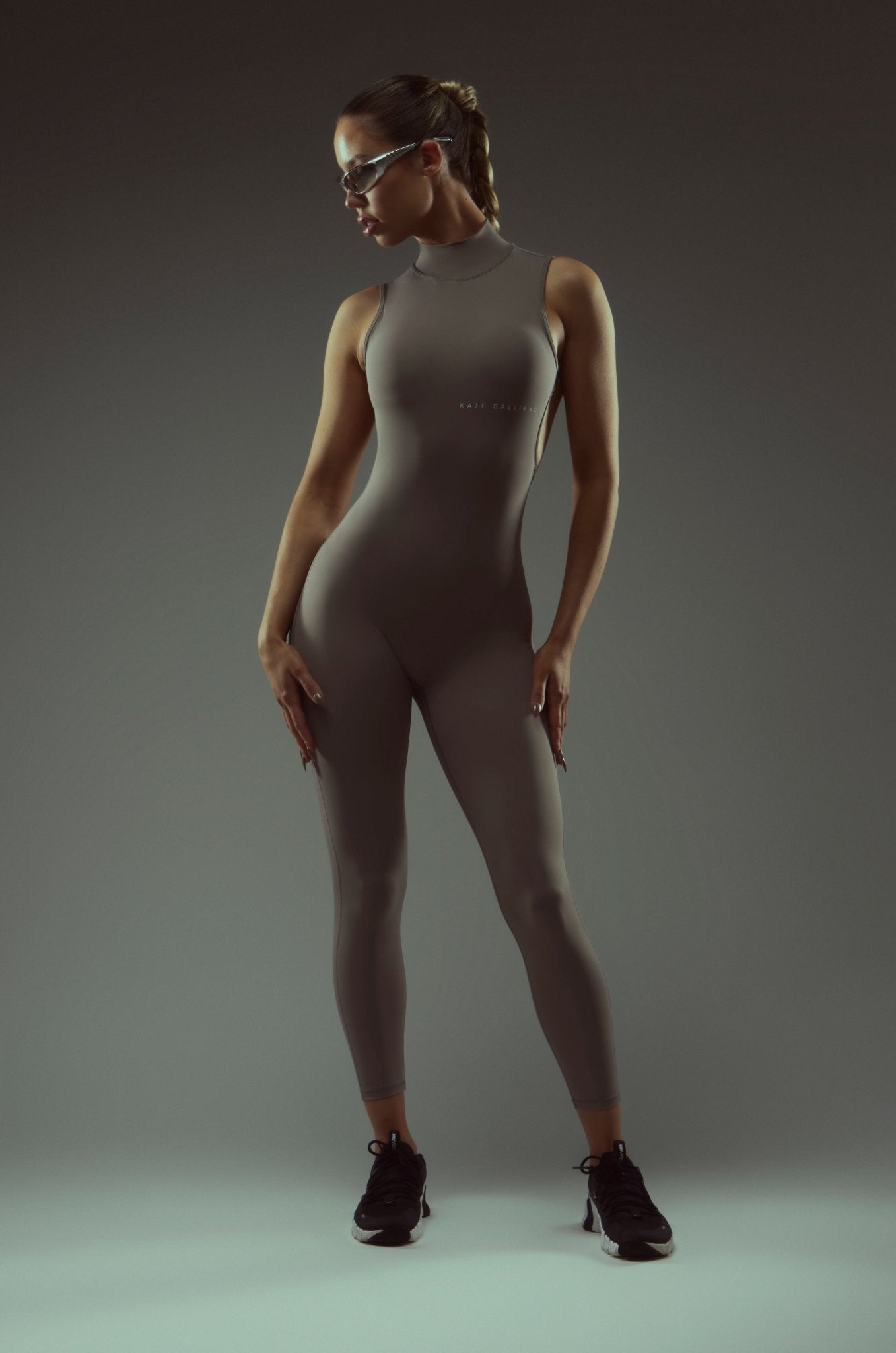 High Neck Jumpsuit - Grey