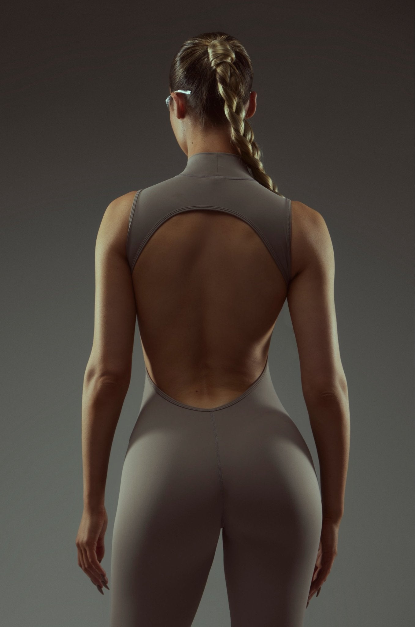 High Neck Jumpsuit - Grey