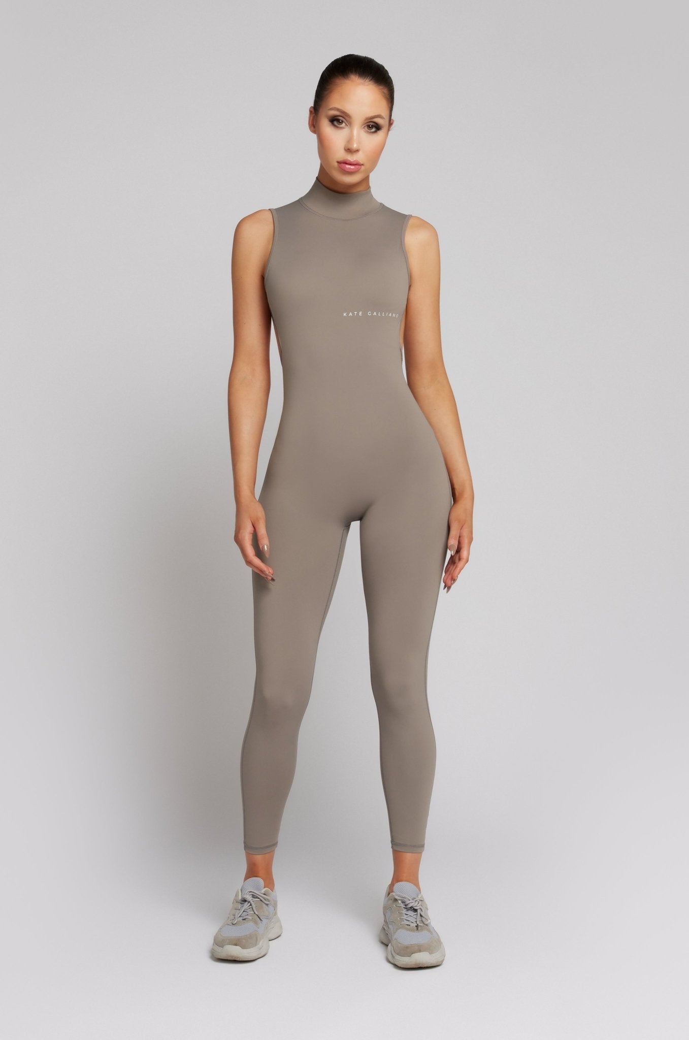 High Neck Jumpsuit - Grey