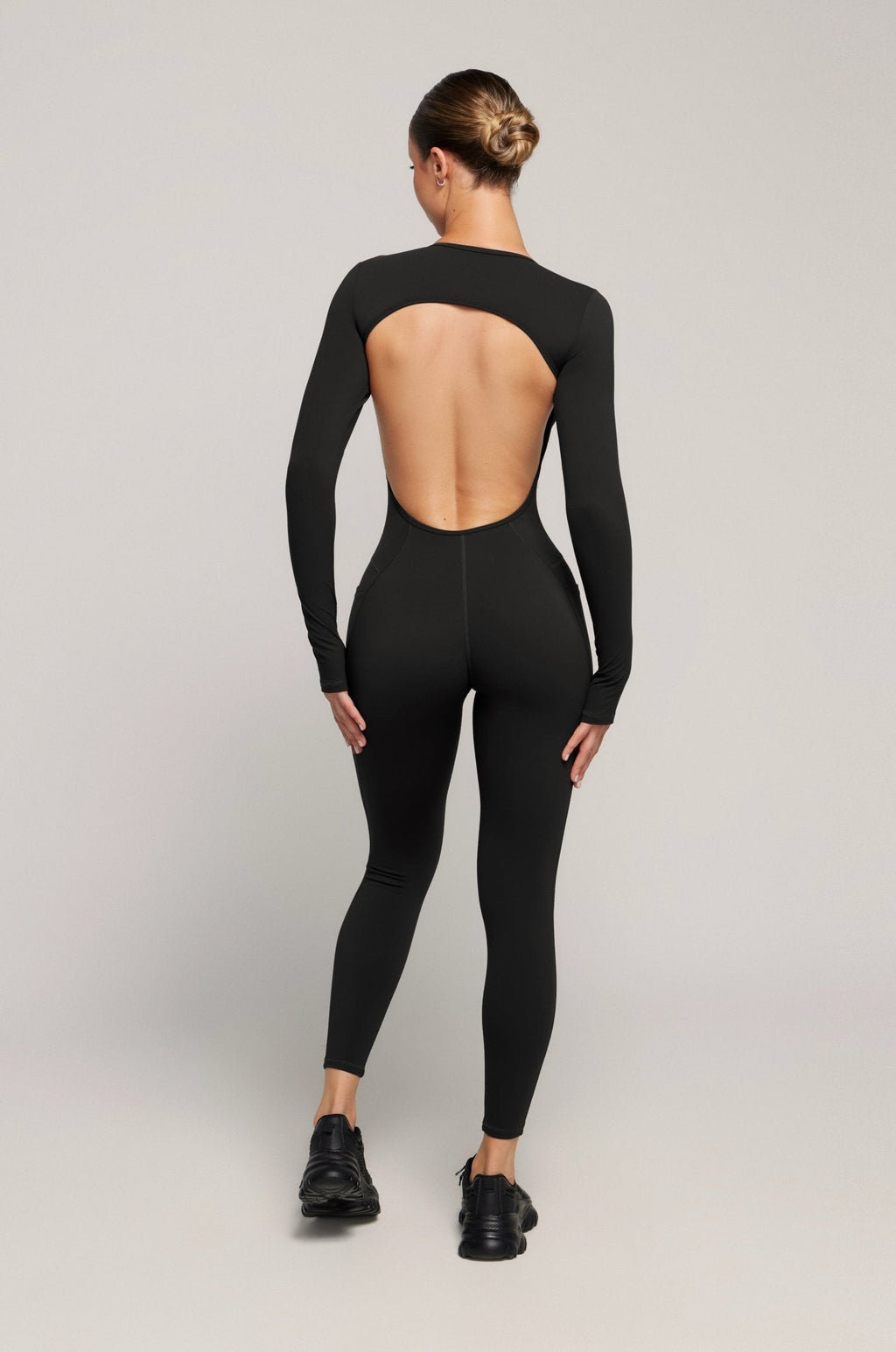 Long Sleeve Jumpsuit - Black