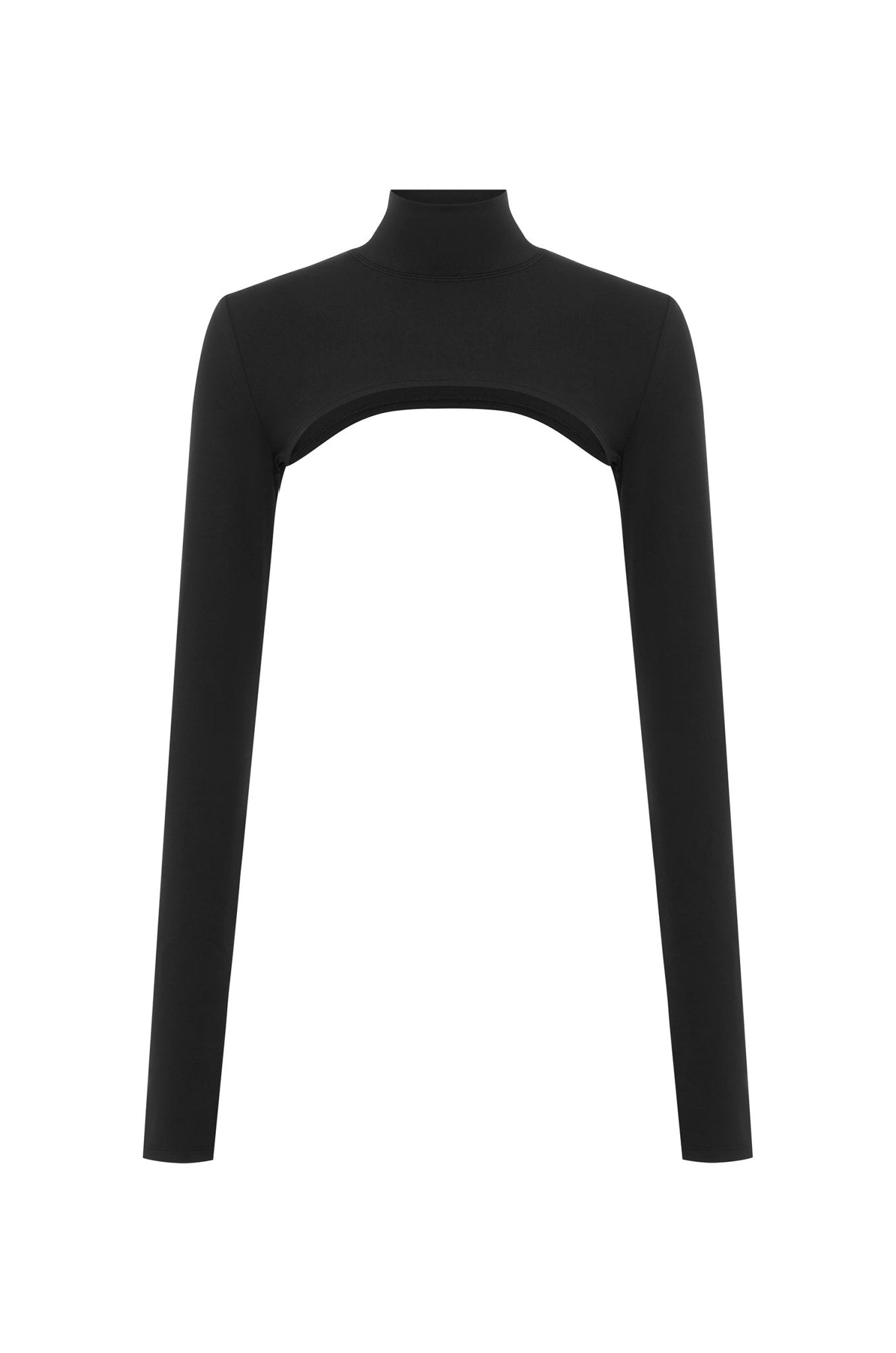 High Neck Shrug - Black